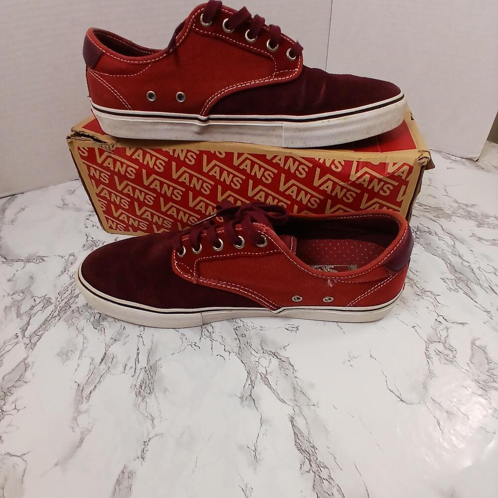 Vans Shoes Men's 12 Red and Suede Chima Ferguson Pro Skate Sneaker Low Top